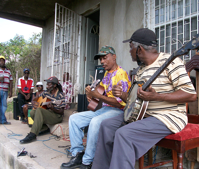Blue Glaze Mento Band rehearsing “inna de yaad”